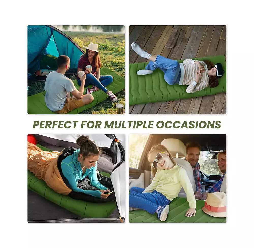 ROPODA Extra Thick Inflatable Sleeping Pad with Pillow, Camping Pad with Carrying Bag 7