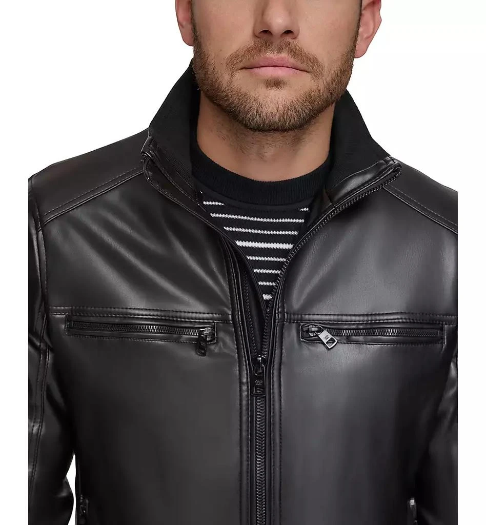 Calvin Klein Men's Faux Leather Moto Jacket, Created for Macy's 4