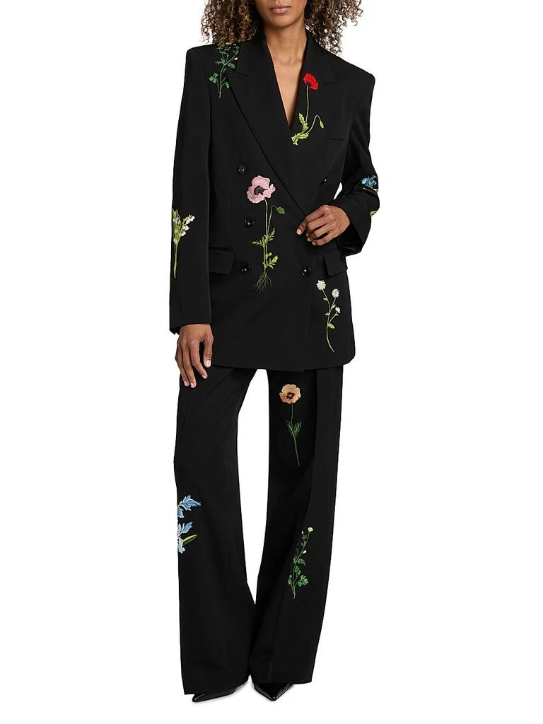 Stella McCartney Floral Embroidered Boyfriend Blazer 2
