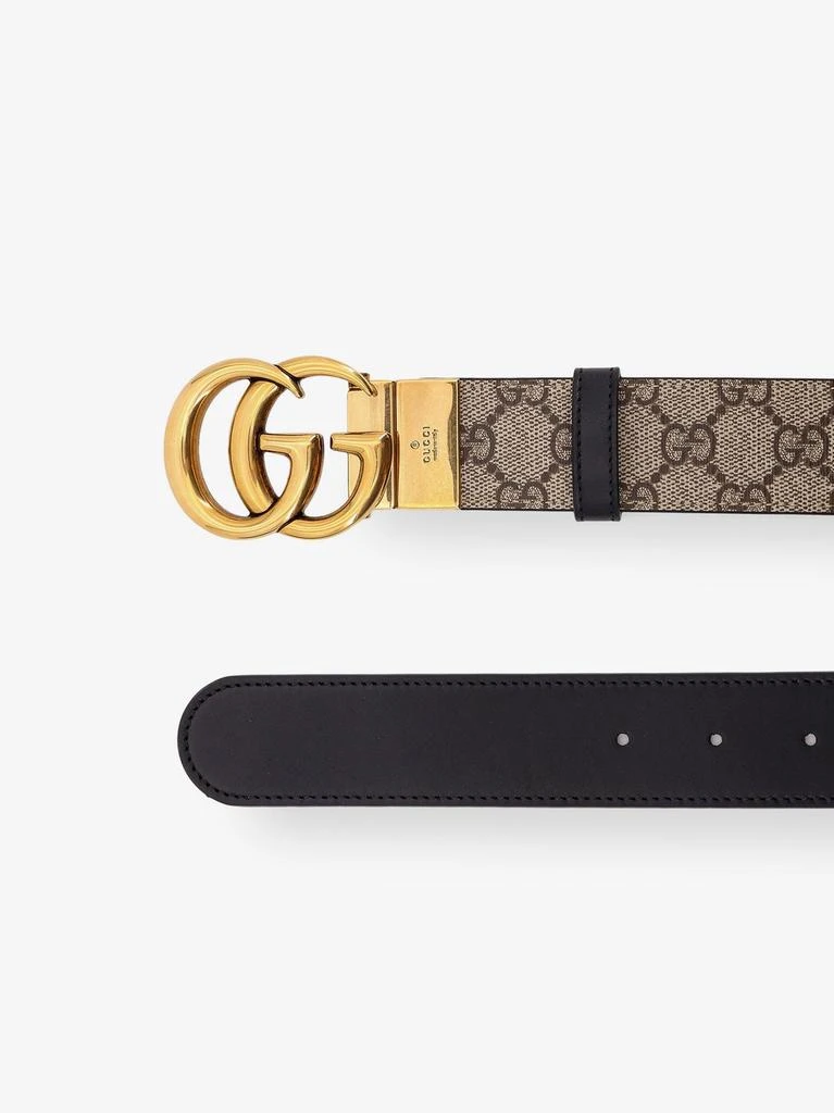 Gucci Leather and Supreme GG fabric reversible belt 2