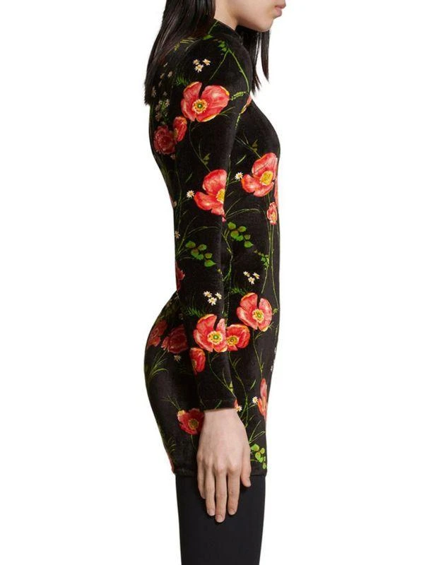 Balenciaga Poppy Velvet Turtleneck Dress 4