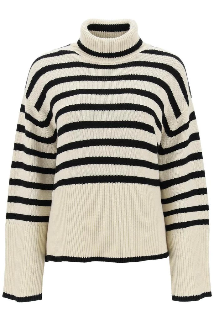 TOTEME striped wool cotton turtleneck 1