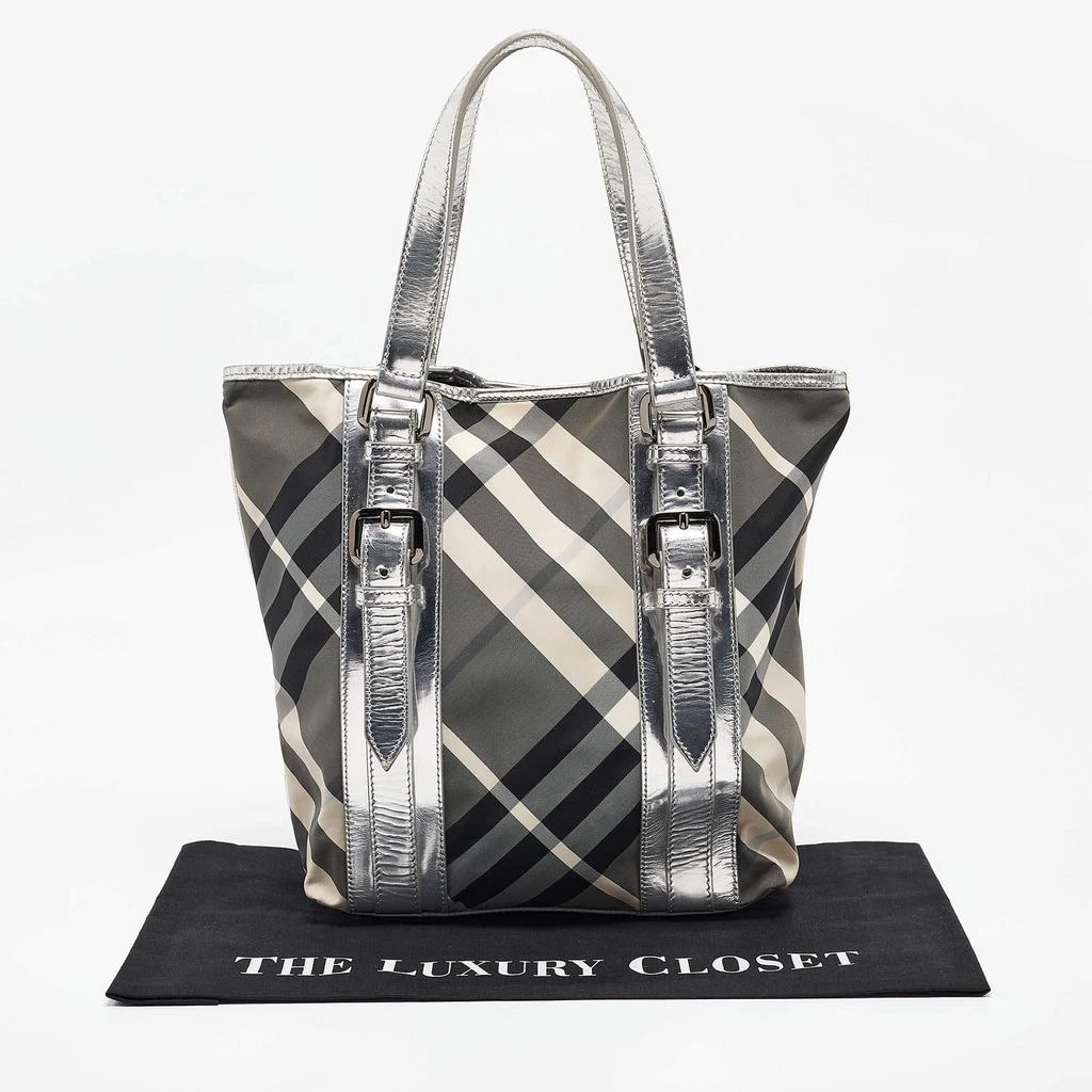 Burberry Burberry Silver Beat Check Nylon Victoria Tote 15