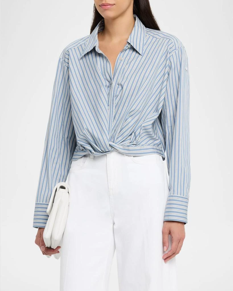 A.L.C. Leo Striped Twist-Front Top 4