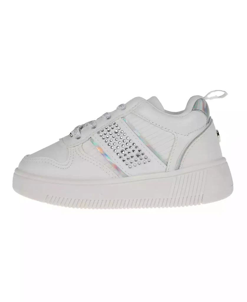 Vince Camuto Toddler Girls Elastic Laces Rhinestones Court Sneaker 2