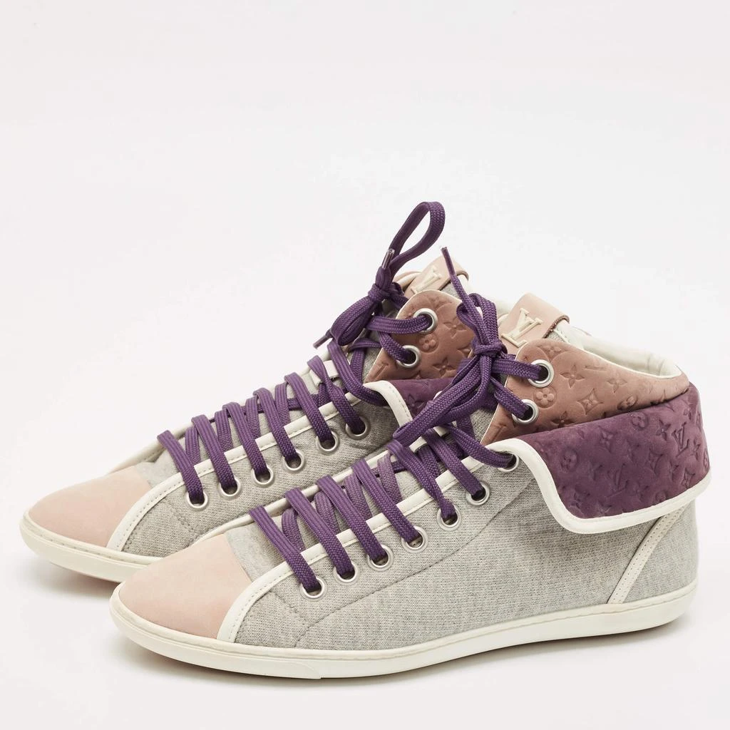 Louis Vuitton Louis Vuitton Multicolor Suede and Fabric Brea High Top Sneakers Size 39 2