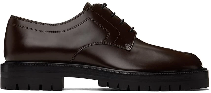 MAISON MARGIELA Brown Tabi Lace-Up Oxfords 1