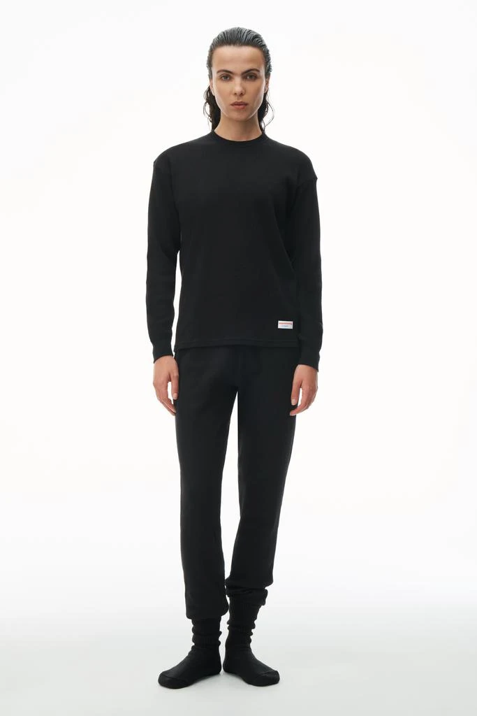 Alexander Wang UNISEX LONG SLEEVE IN COTTON WAFFLE THERMAL 6