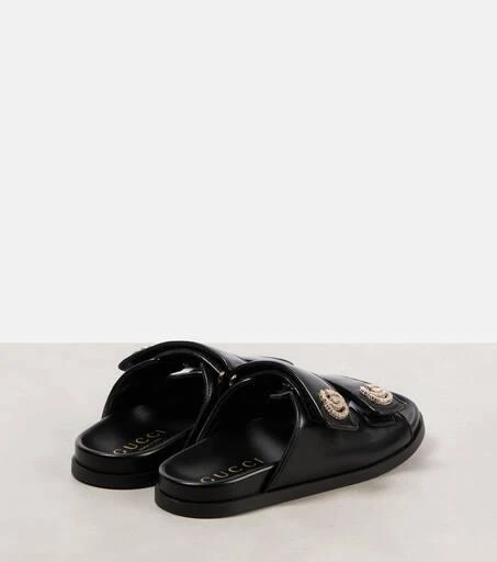 Gucci New Marmont GG leather sandals 2