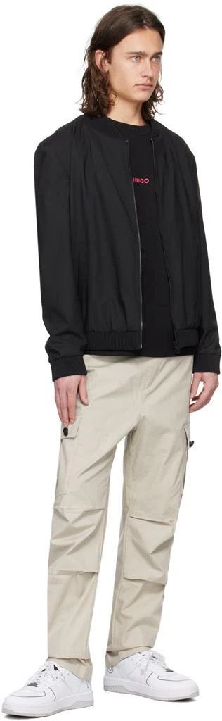 Hugo Boss Off-White Mixed-Material Sneakers 5