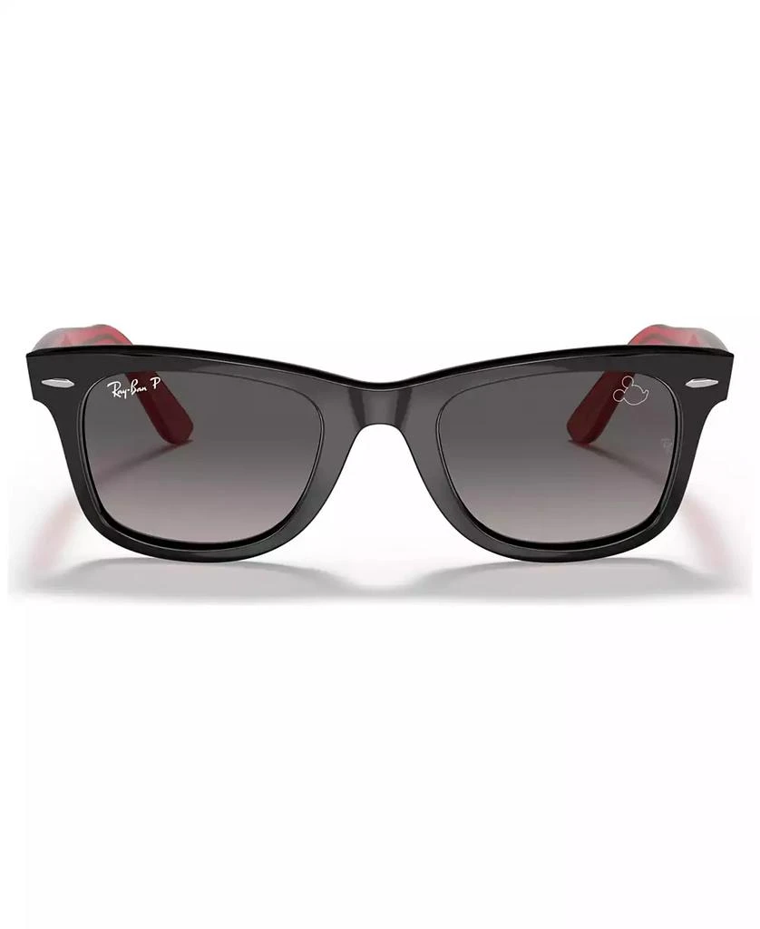 Ray-Ban Disney Unisex Polarized Sunglasses, RB2140 Wayfarer Mickey J22 50 6