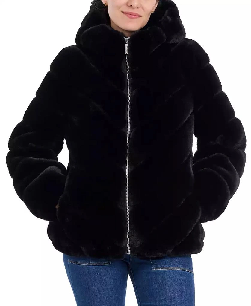 Michael Kors Women's Hooded Faux-Fur Coat 1