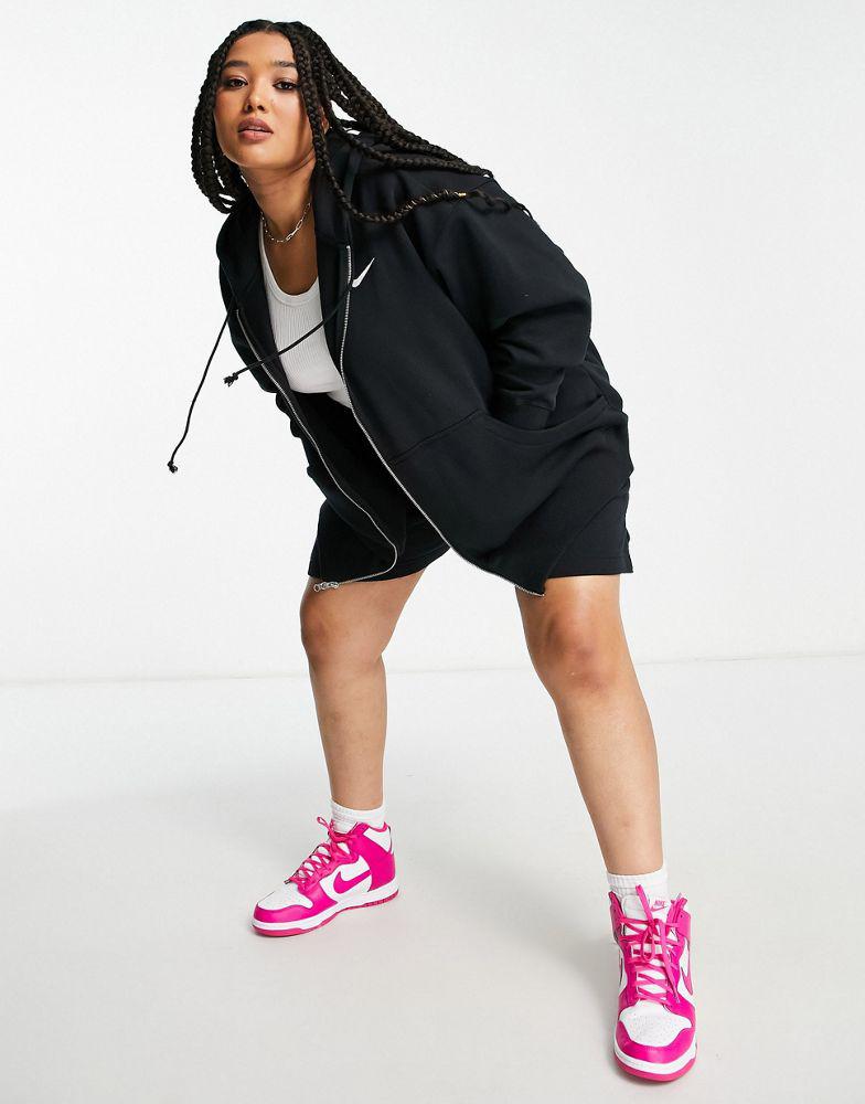 nike plus mini swoosh oversized hoodie