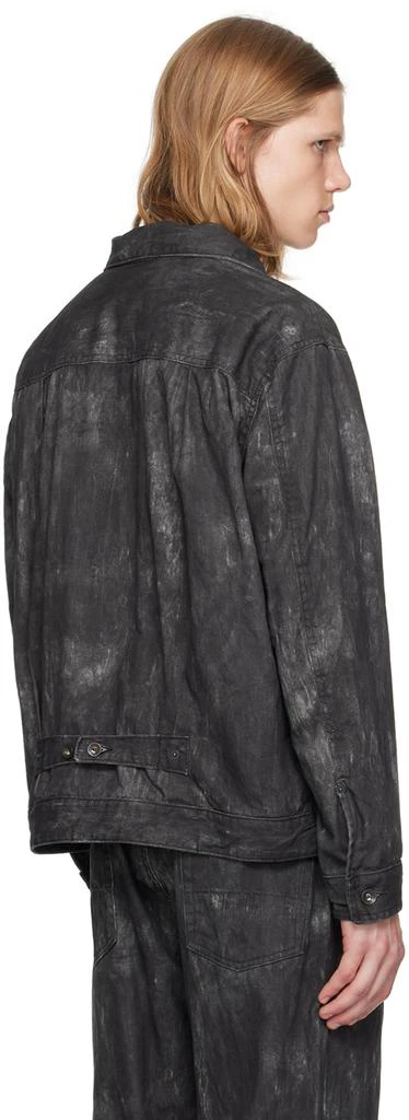 Engineered Garments Black Distressed Print Denim Jacket 3
