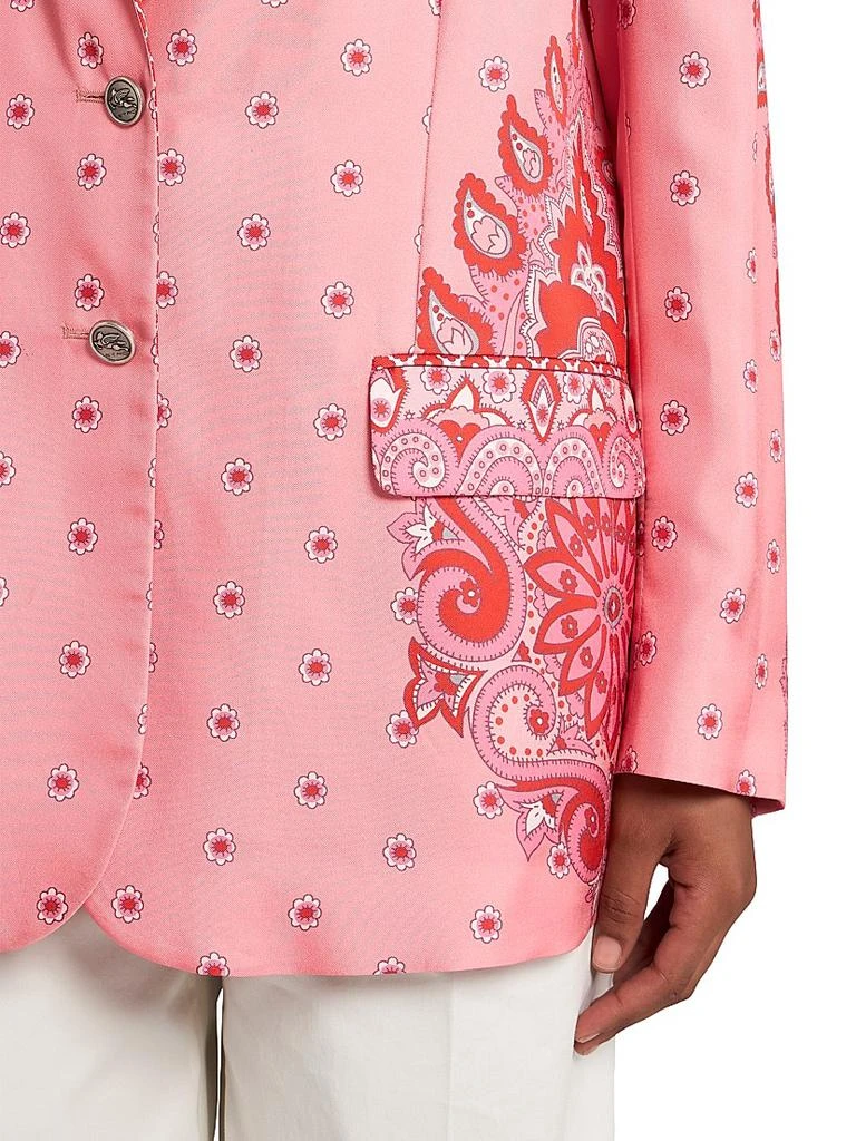 ETRO Medallion Silk Twill Boyfriend Blazer 6