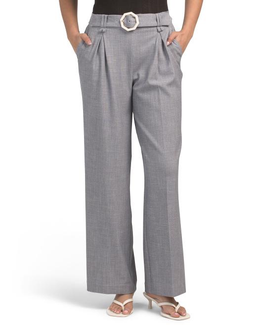 Rachel Zoe Wide Leg Pants With Marble Belt Details