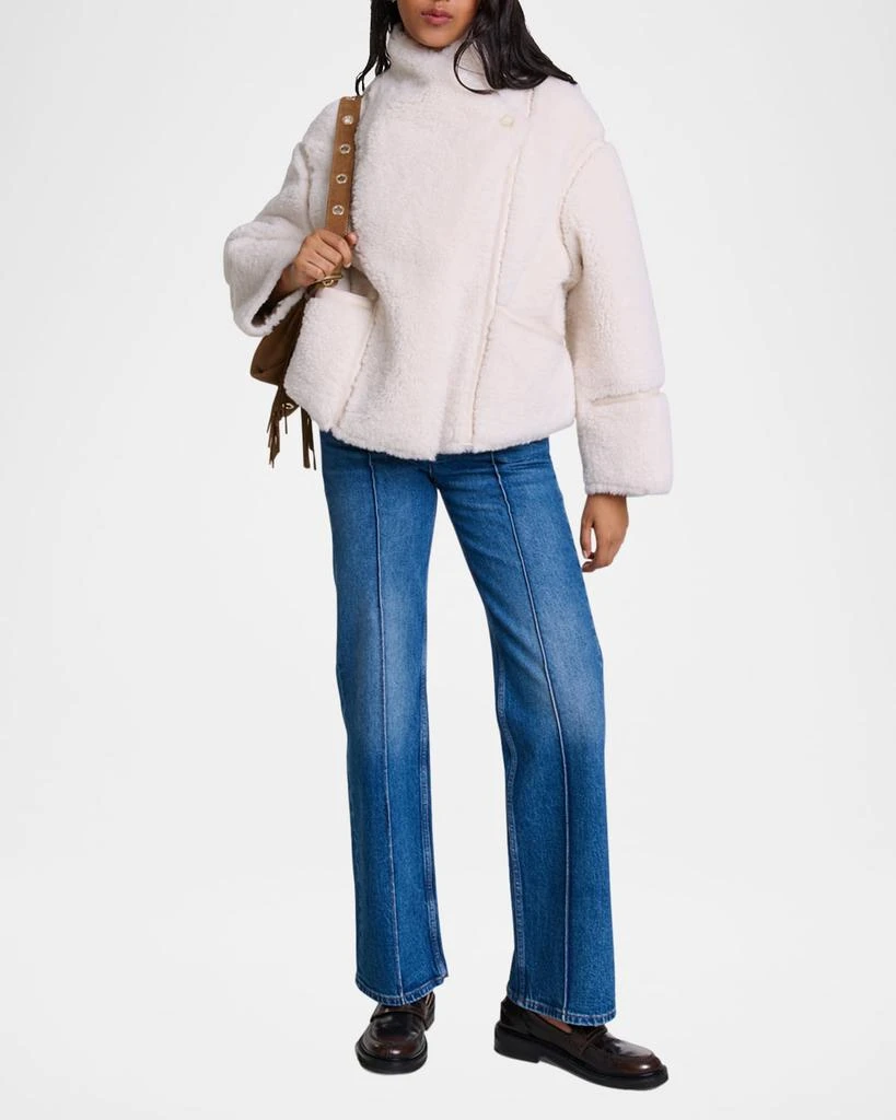 Maje Geaty Faux Fur Shearling Jacket 2