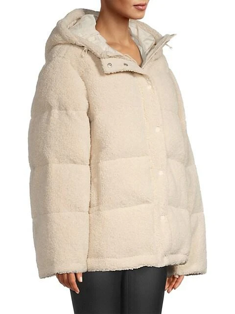 Good American Faux Shearling Cocoon Puffer Jacket 4
