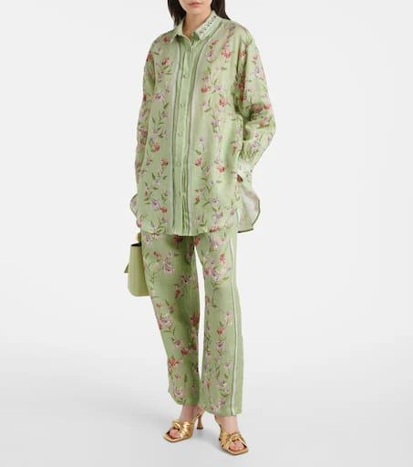 Agua by Agua Bendita Cecilia Honeysuckle floral linen shirt 2