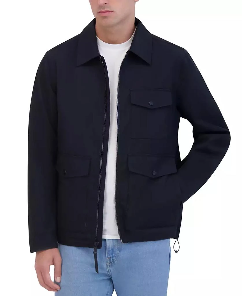 Robert Graham Men's Lightweight Textured Poly Utility Jacket 2