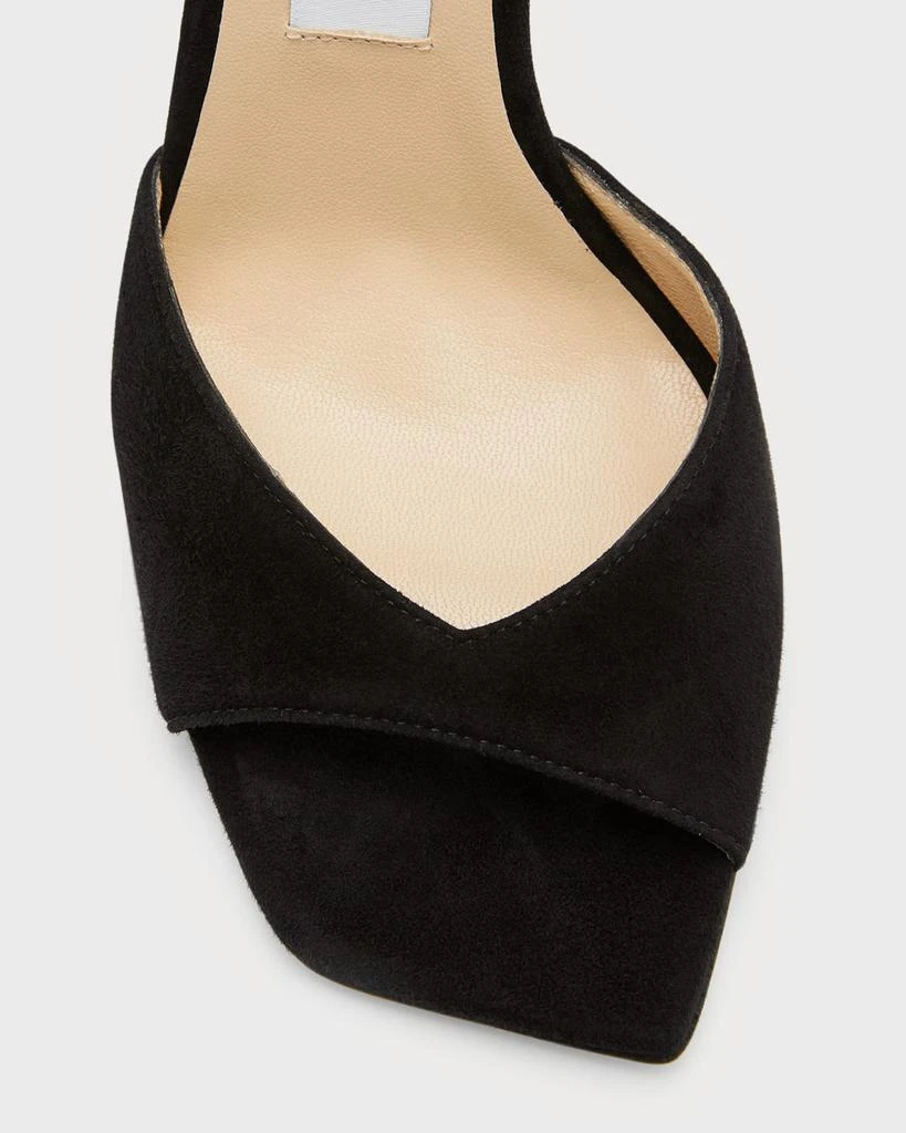 Jimmy Choo Saeda Suede Crystal Ankle-Strap Sandals 5