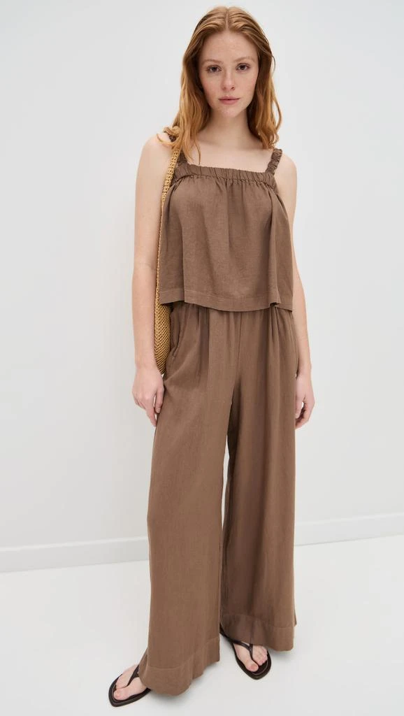 Stateside Linen Wide Leg Pull-On Pants 4