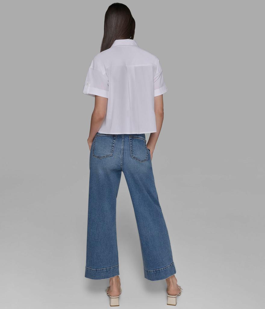 Karl Lagerfeld Paris EMBROIDERED POPLIN SHIRT