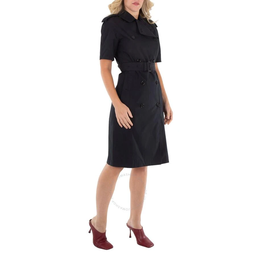 Burberry Burberry Black Cotton Blend Belted Trench Dress, Brand Size 04 (US Size 2) 3