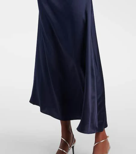 Staud Elyse pleated silk-blend maxi dress 5
