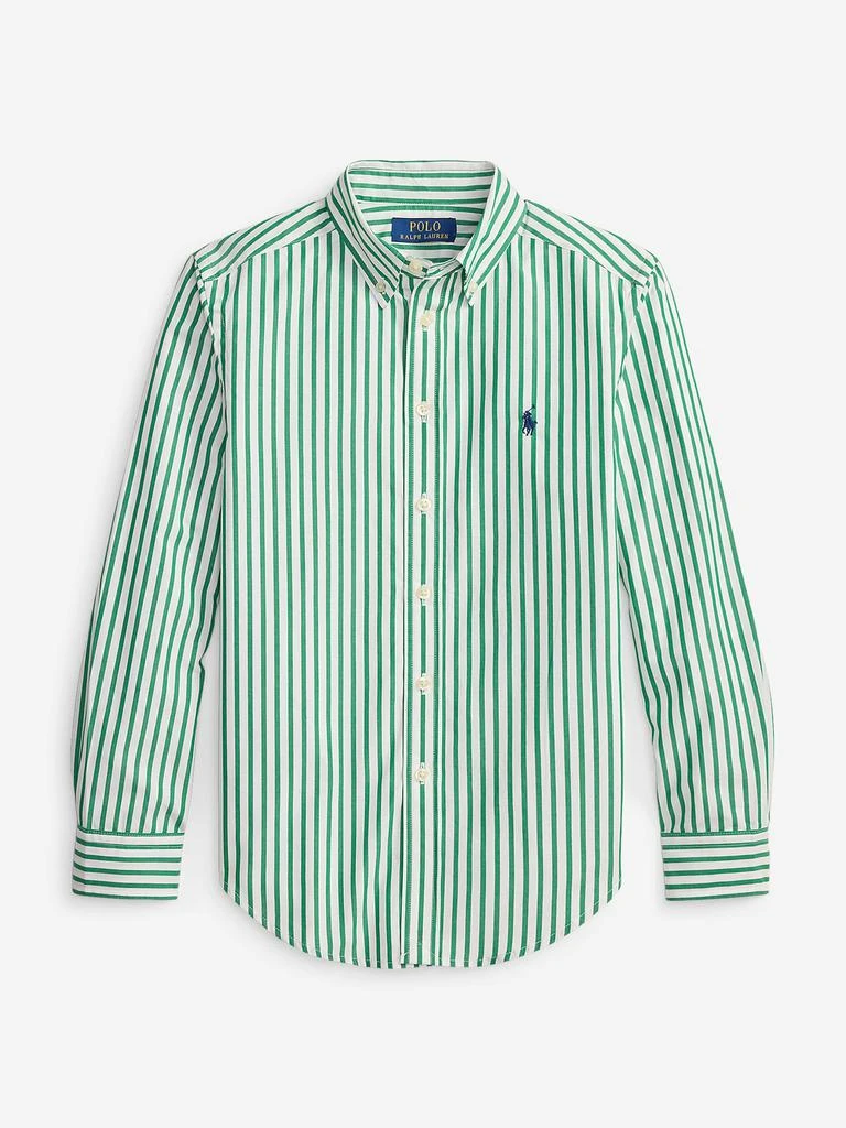 Ralph Lauren Ralph Lauren Boys Striped Poplin Shirt in Green