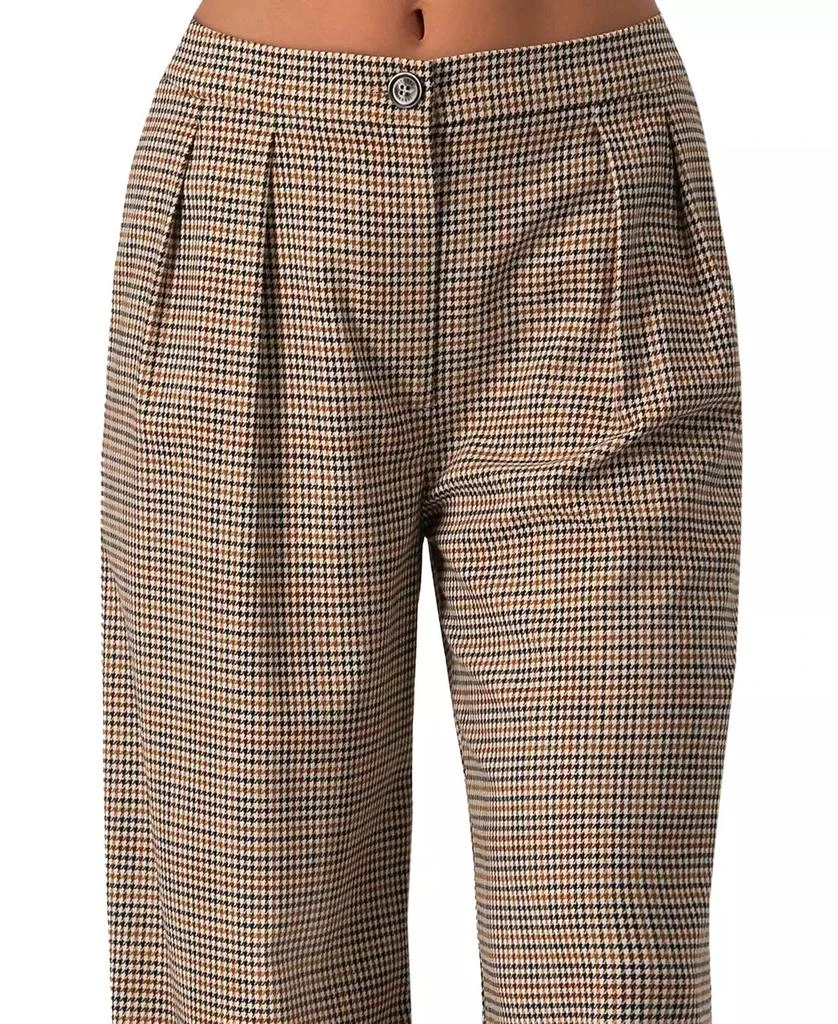 Ivonne Women
s Straight Pleated Patterned Trousers Pants 5