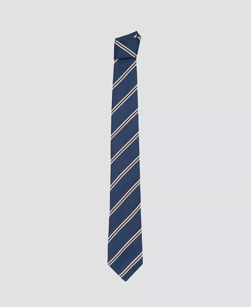 Mango Men's Striped Silk Cotton Tie 1