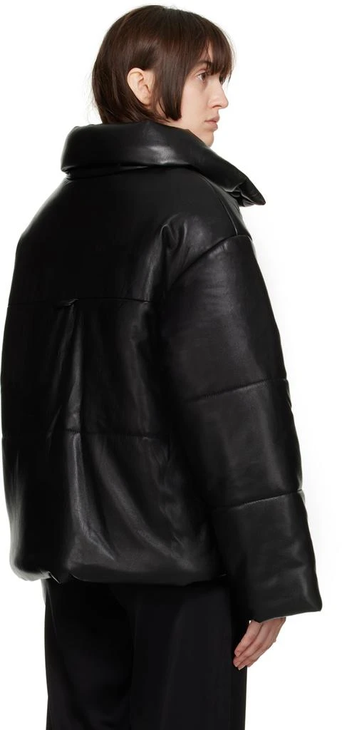 Nanushka Black Hide Vegan Leather Jacket 3