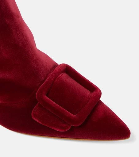 Manolo Blahnik Baylow velvet ankle boots 5