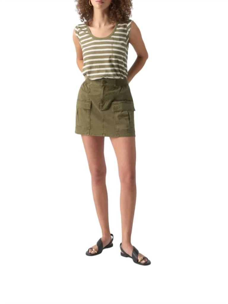 Sanctuary Surplus Essential Skirt In Burnt Olive 2