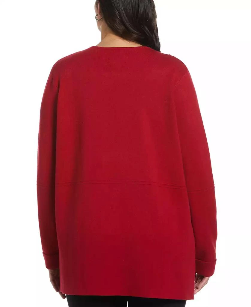 Rafaella Plus Size Milano Flyaway Cardigan Sweater 2