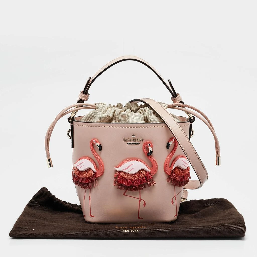 Kate Spade Kate Spade Pink Leather By The Pool Flamingo Pippa Bucket Bag 9