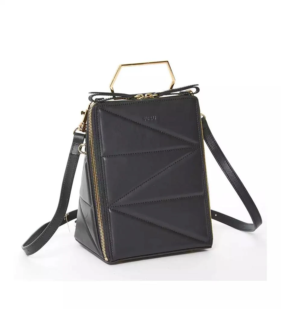 SUSU Black Leather Backpack Purse for Women Convertible Crossbody Bag, Classic Top Handle Handbag Stylish Quite Luxury Everyday Bag