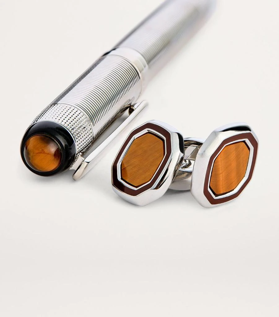 Tateossian Palladium-Plated Pen and Cufflinks Set 5