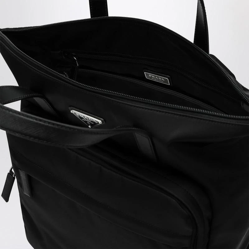 Prada Black Re-Nylon and Saffiano shopping bag 5