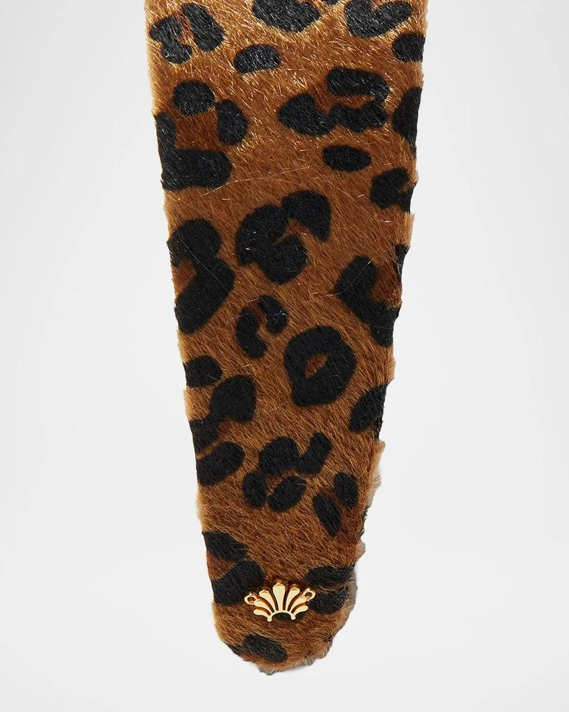 Shop Brigitte Leopard-Print Faux Pony Hair Headband on Sale  display picture 3