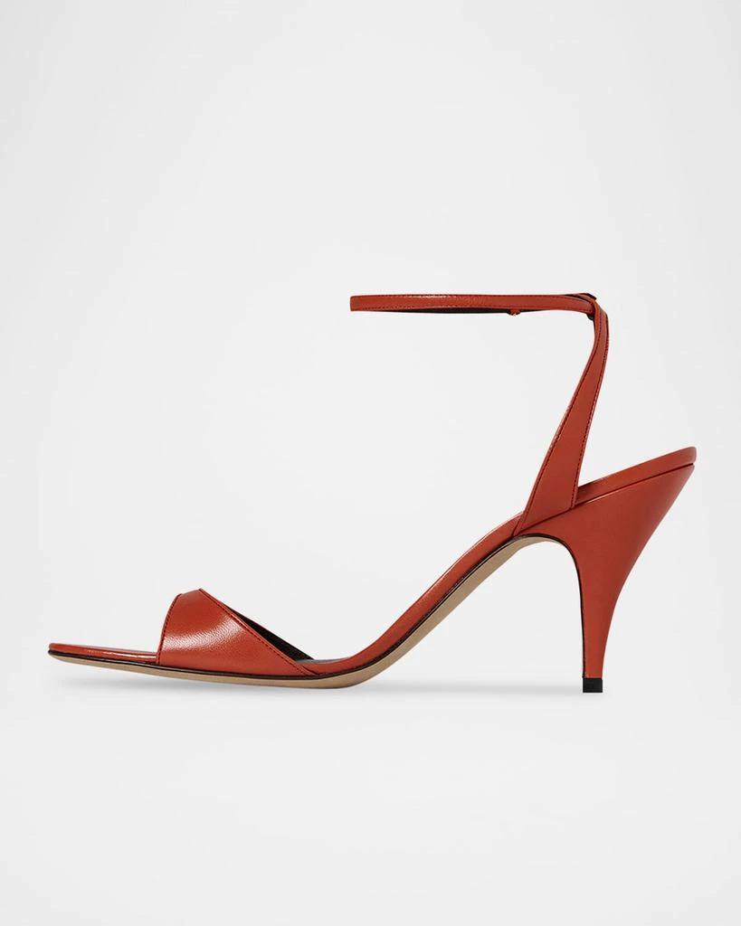The Row Vika Leather Ankle-Strap Sandals 3