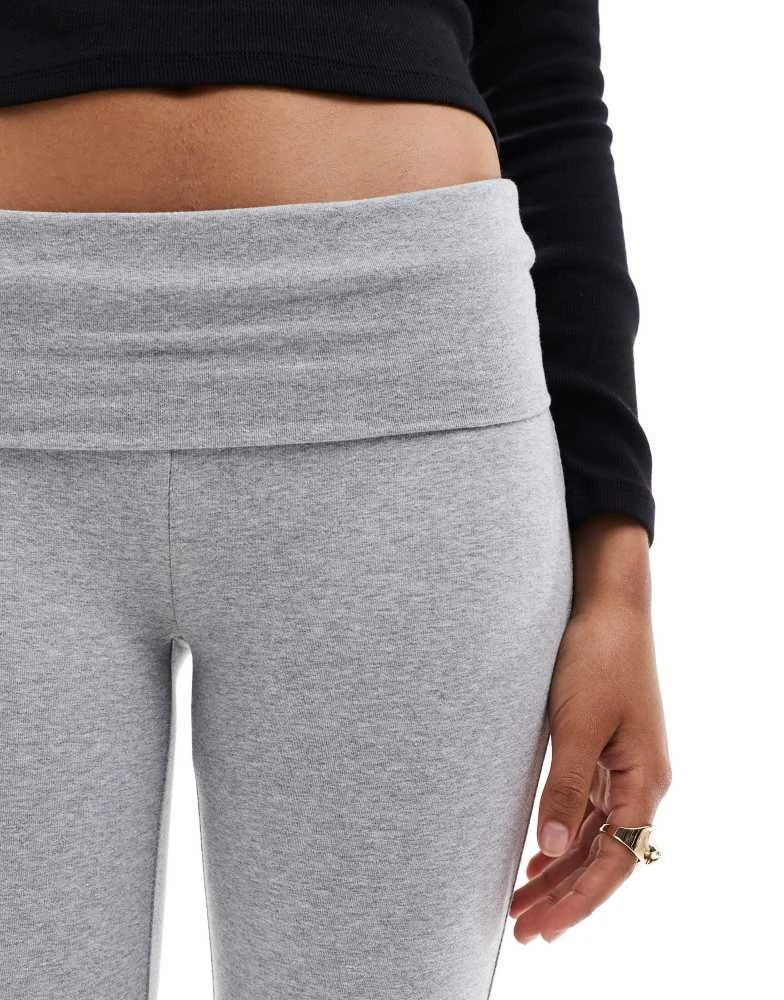 Cotton:On Cotton On fold over bella capri pants in grey marl 2