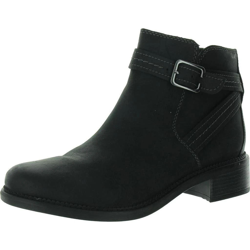 Clarks Womens Leather Zipper Ankle Boots 1