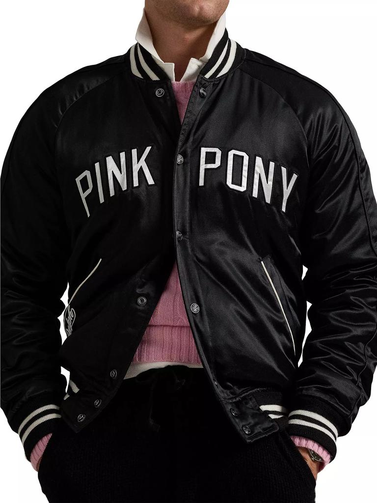 完売間近 Ralph Lauren Pink Pony ベースボール ジャケット Ralph Lauren ピンク ポニー アウター ベースボール ジャケット