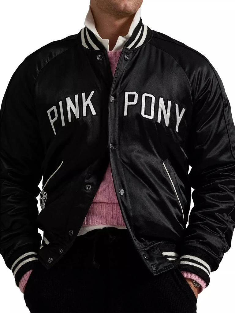 Ralph Lauren Unisex Pink Pony Takihyo Satin Baseball Jacket 5