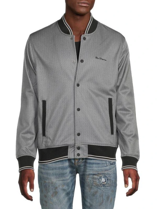 Ben Sherman Herringbone Track Bomber Jacket 1