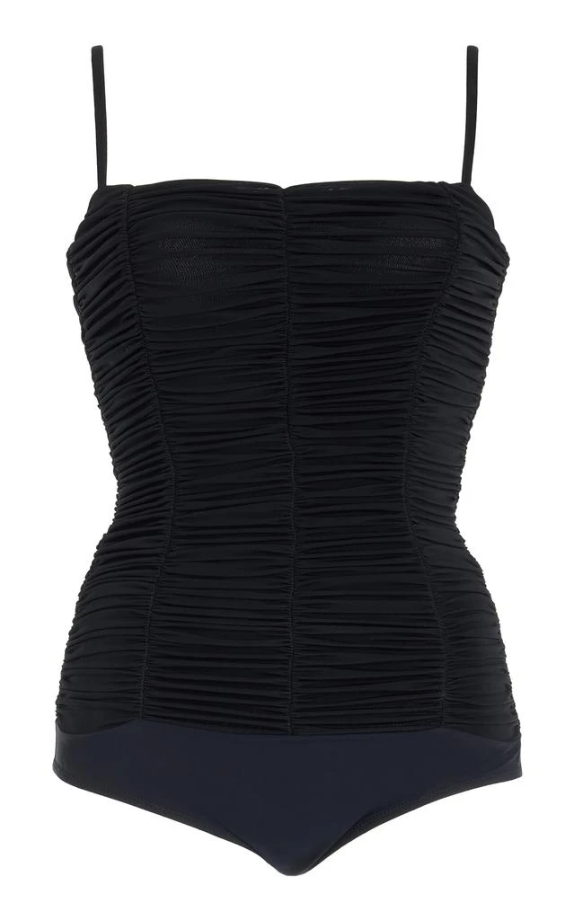 AGOLDE Agolde - Ezra Ruched Jersey Bodysuit - Black - M - Moda Operandi 1