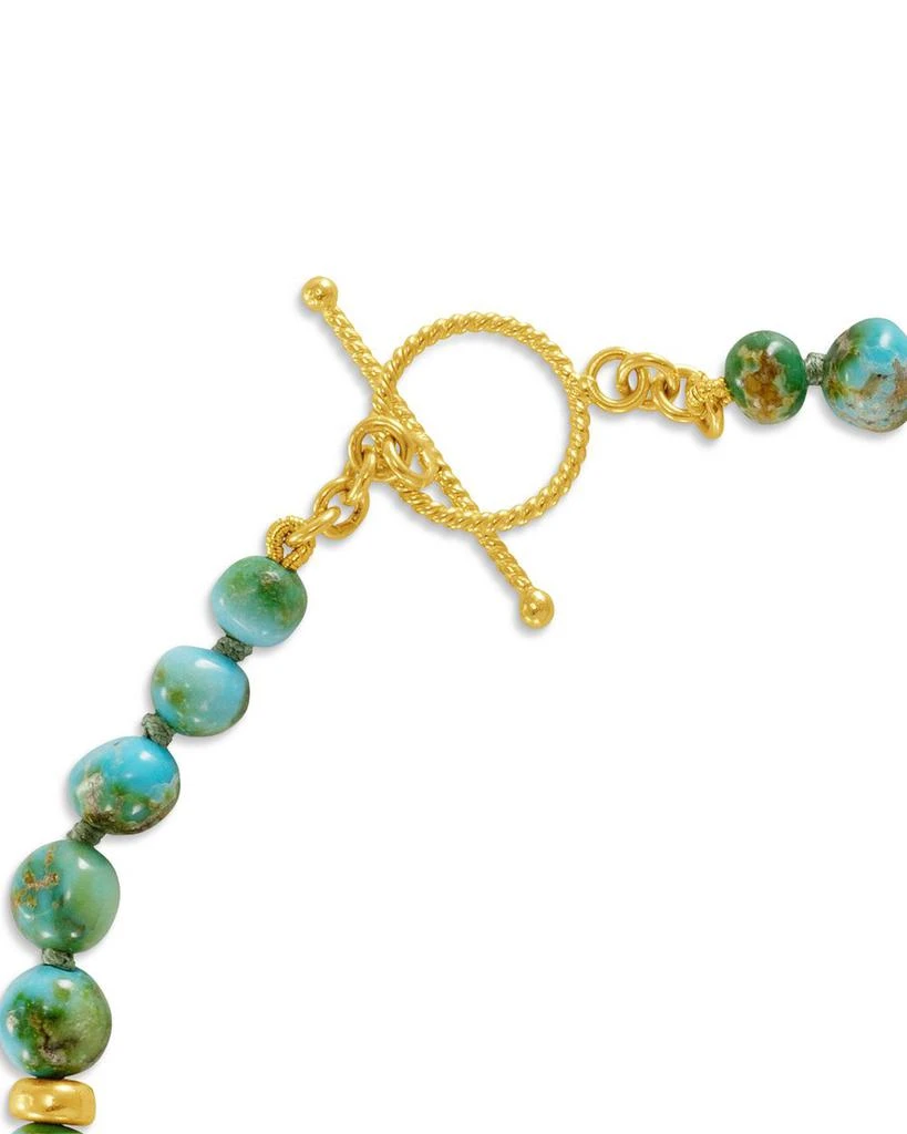 Jorge Adeler 18K Yellow Gold Sonoran Turquoise Bead Bracelet 4
