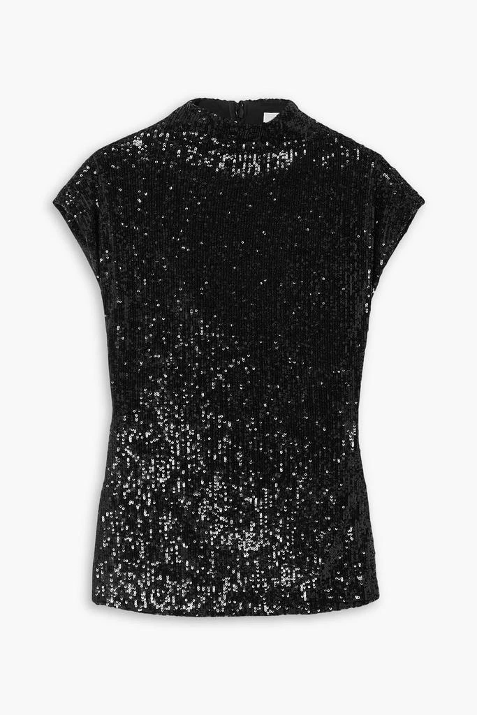 GAUCHERE Cutout sequined stretch-crepe top 1